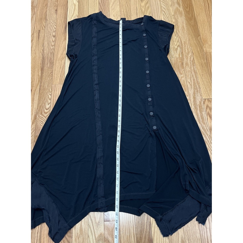 Free People Movement Women Black Button Asymmetric Boho Casual Dress XS - Picture 8 of 8